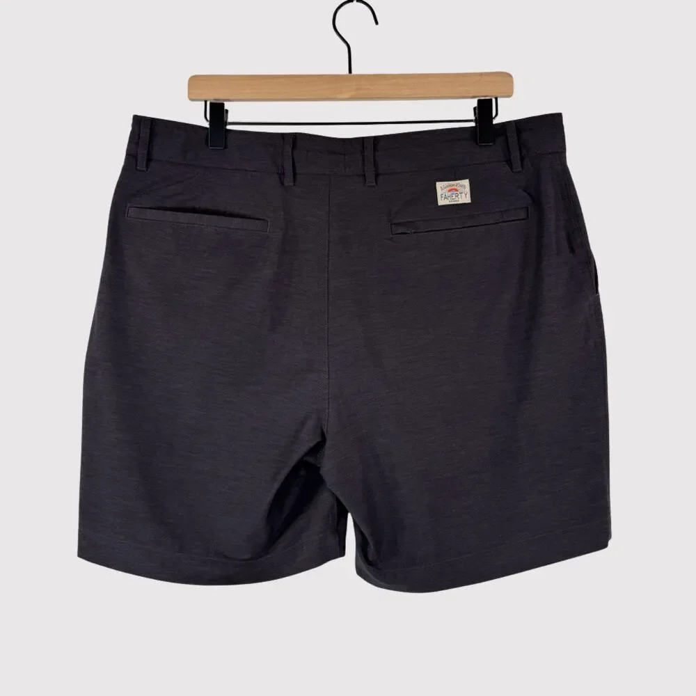 Faherty Men Shorts Black All Day Chino Performance Preppy Casual Stretch Size 35